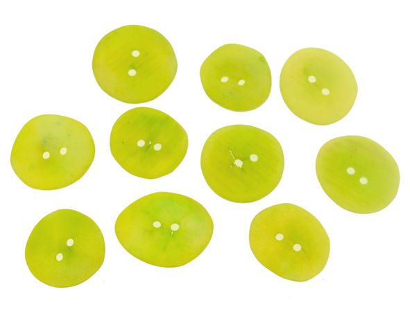 Botão 2 furos jarina - Verde claro (5 peças)